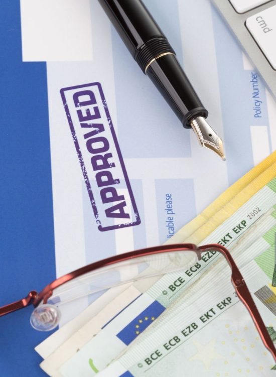 auto insurance claim form with stamp approved